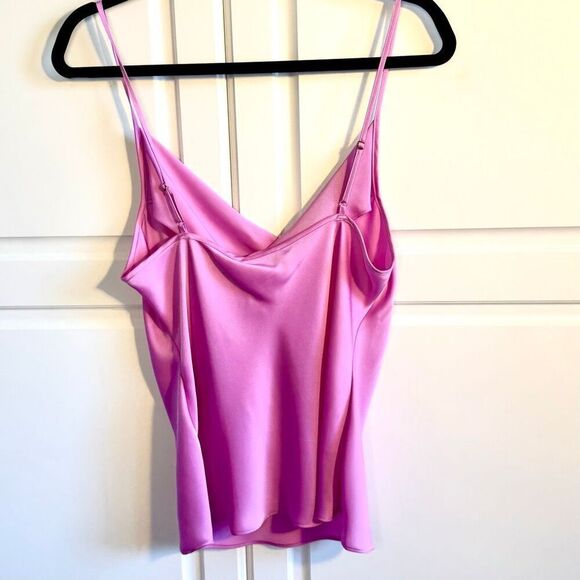 NWT RAMY BROOK ABIGAIL COWL NECK TANK TOP IN GALA PINK Size L - Picture 4 of 8